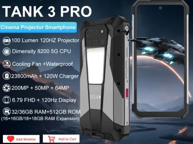 Новинка Unihertz 8849 Tank 3 Pro — с проектором и аккумулятором на 23 800 мАч